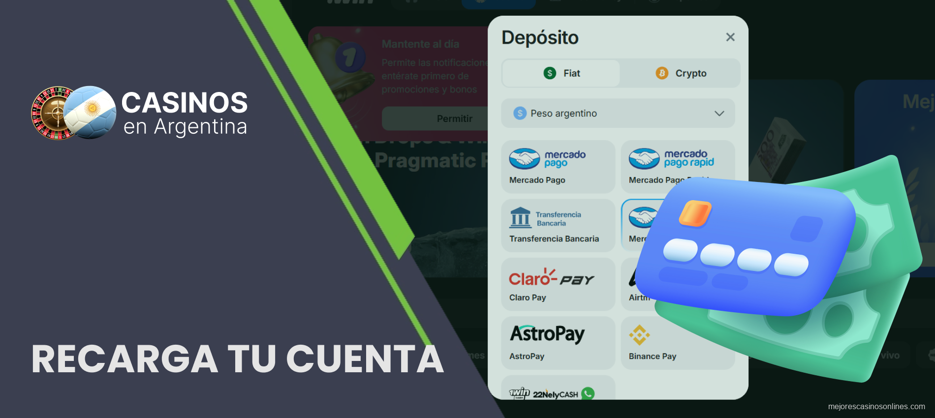 Añade saldo utilizando un método de pago disponible