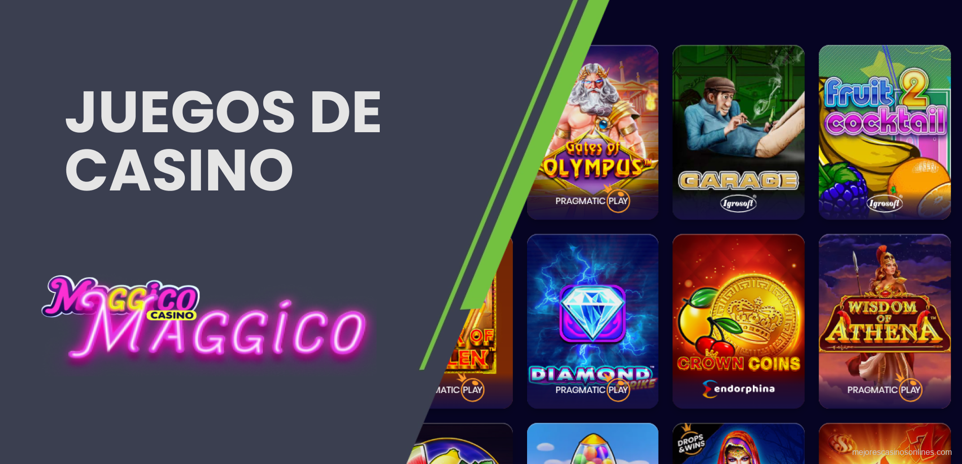 Catálogo variado de entretenimiento en Maggico